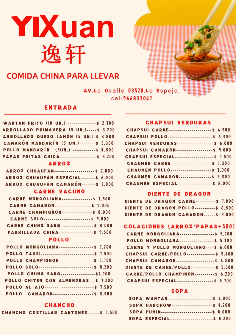 COMIDA CHINA YIXUAN