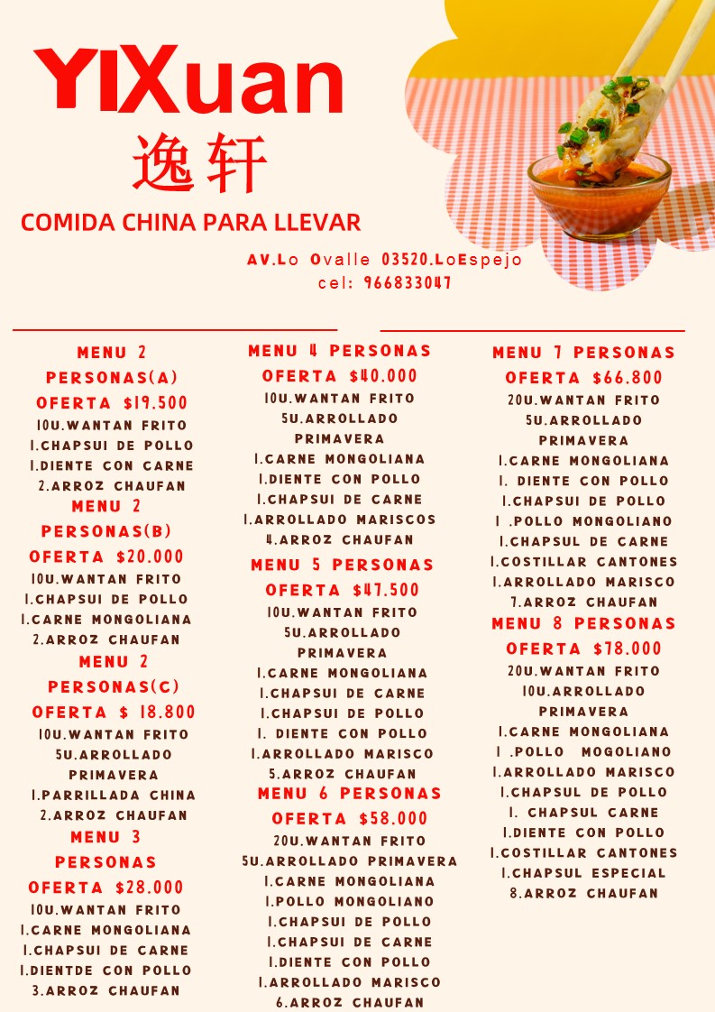 COMIDA CHINA YIXUAN