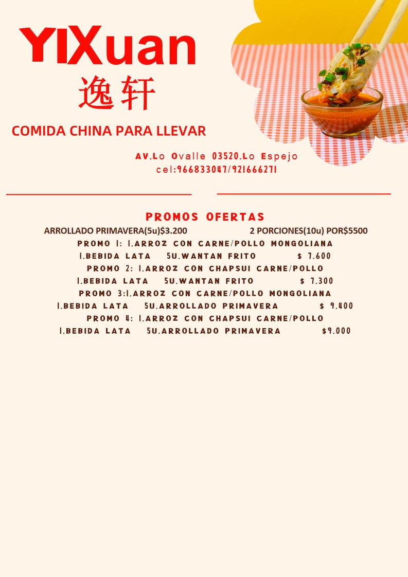 COMIDA CHINA YIXUAN